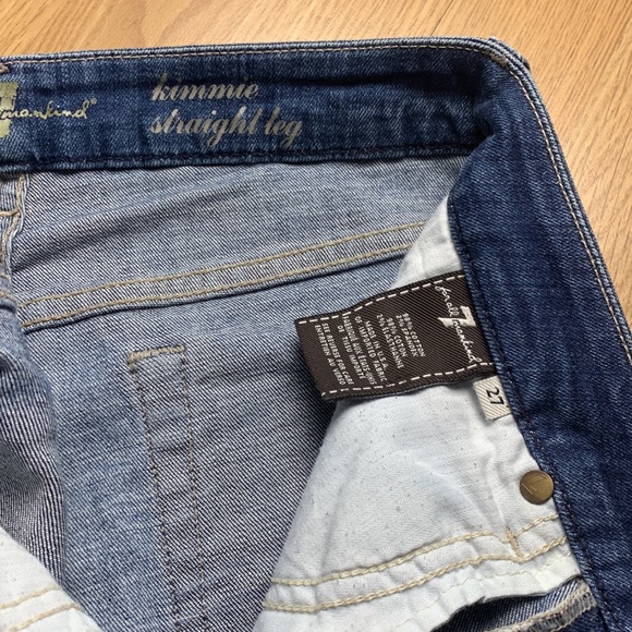 7 For All Mankind Kimmie Straight Leg Jeans Size 27 - Picture 4 of 4